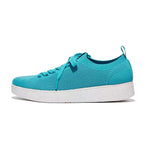 FitFlop Rally E01 Multi-Knit Trainer Sneaker Shoes - Tahiti Blue