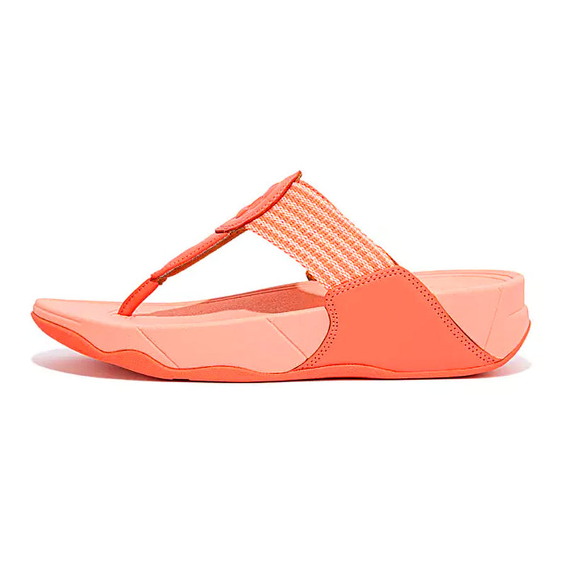 FitFlop Walkstar Finestripe Sandals - Sunshine Coral