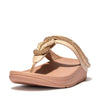 FitFlop Fino Crystal Cord Leather Sandals - Stone Beige