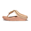 FitFlop Fino Crystal Cord Leather Sandals - Stone Beige