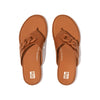 FitFlop Gracie Rubber Chain Leather Sandals - Light Tan