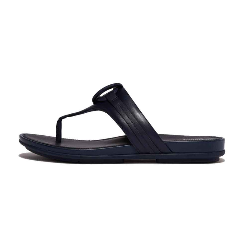 FitFlop Gracie Rubber Circlet Leather Sandals - Midnight Navy