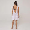 J Valdi Breeze Low Back Ruffle Dress Cover Up - White