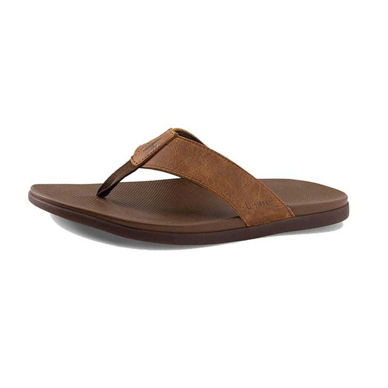 Johnnie-O Dockside Leather Sandals - Brown