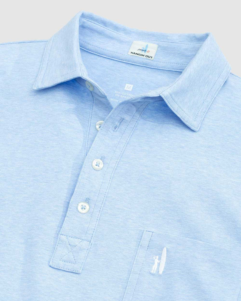 Johnnie-O Heathered Original Polo Shirt - Gulf Blue*