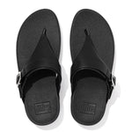 FitFlop Lulu Adjustable Leather  Sandals - All Black