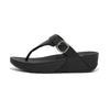 FitFlop Lulu Adjustable Leather  Sandals - All Black