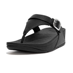 FitFlop Lulu Adjustable Leather  Sandals - All Black