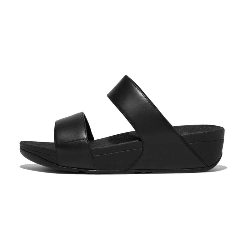 FitFlop Lulu Leather Slide Sandals - All Black