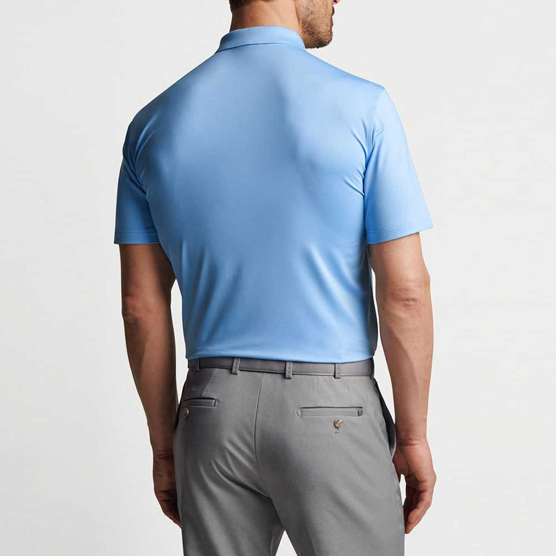 Peter Millar Stretch Jersey Knit Collar Polo Shirt - Cottage Blue
