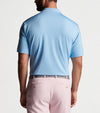 Peter Millar Solid Stretch Jersey Sean Self Collar Polo Shirt - Cottage Blue*