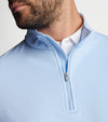 Peter Millar Perth Mini Stripe 1/4 Zip Sweater - Cottage Blue / White*