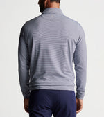 Peter Millar Perth Mini Stripe 1/4 Zip Sweater - Navy / White Stripe*