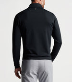 Peter Millar Perth Stretch Loop Terry 1/4 Zip Sweater - Black*