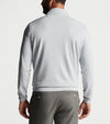 Peter Millar Perth Stretch Loop Terry 1/4 Zip Sweater- British Grey*