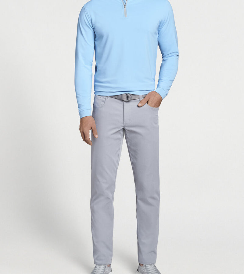 Peter Millar Perth Stretch Loop Terry 1/4 Zip Sweater  - Cottage Blue*