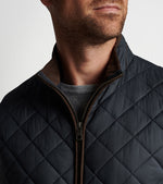 Peter Millar Essex Quilted Travel Vest - Black*