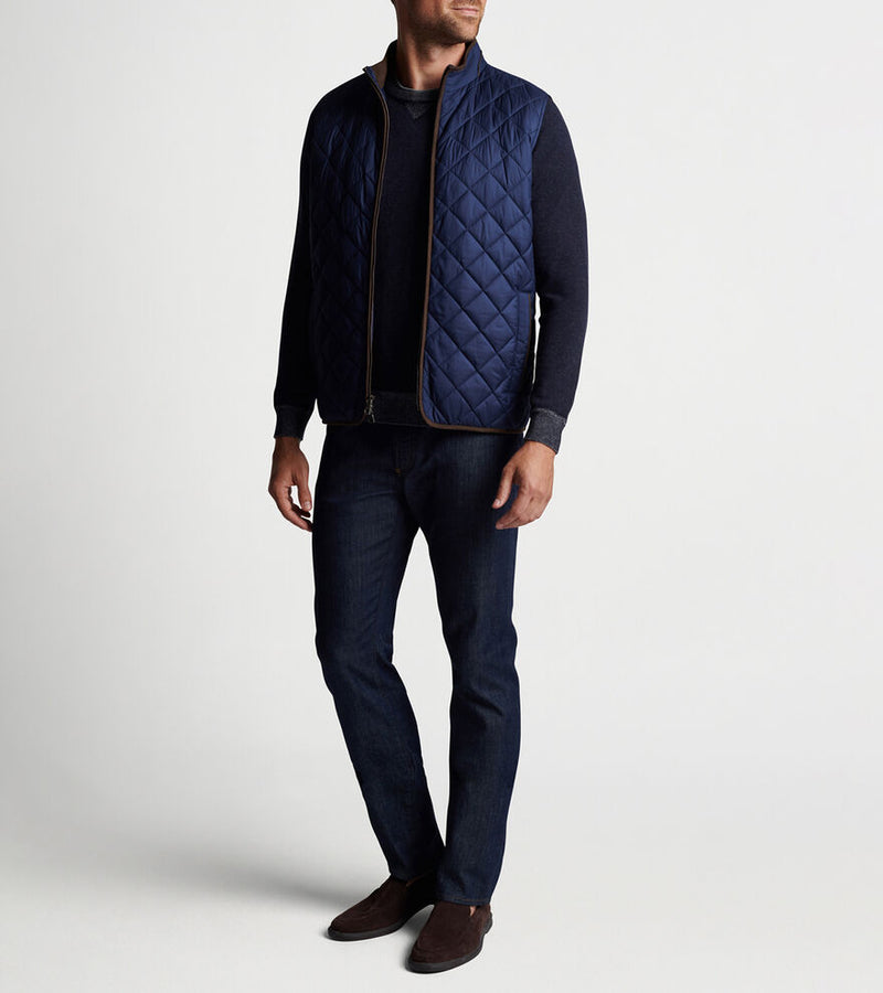 Peter Millar Essex Quilted Travel Vest - Navy*