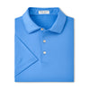 Peter Millar Solid Performance Jersey Sean Self Collar Polo Shirt - Maritime