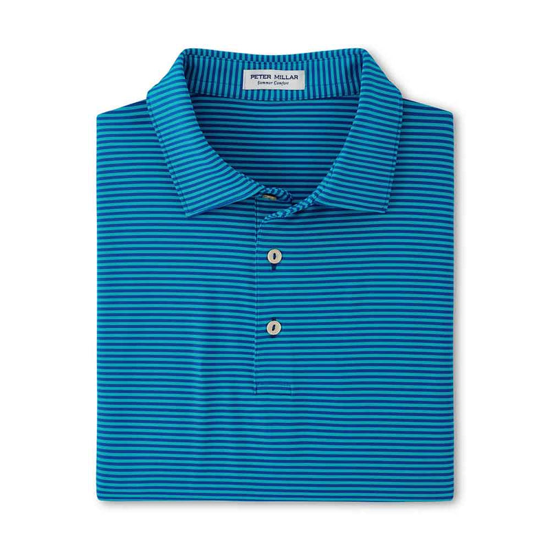 Peter Millar Hales Performance Jersey Polo Shirt - Starboard Blue