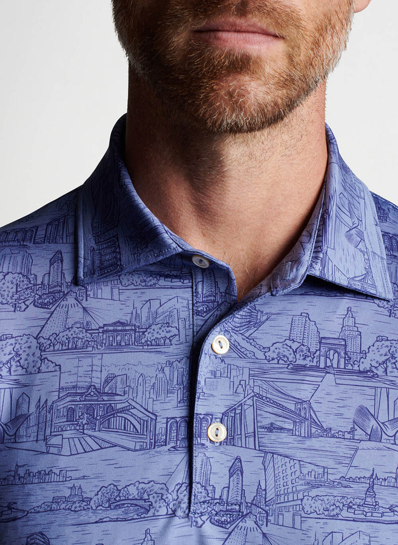 Peter Millar Ny, Ny Performance Jersey Polo Shirt - Port Blue