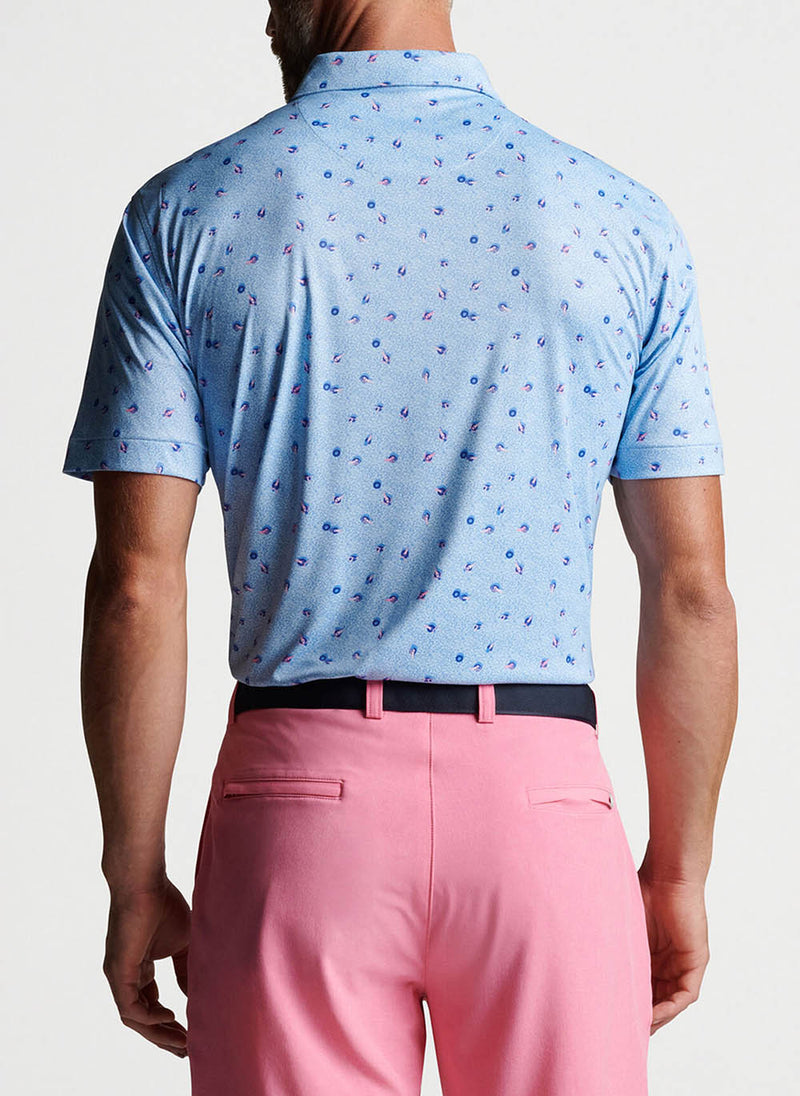 Peter Millar Featherweight Go With The Float Polo Shirt - Icicle