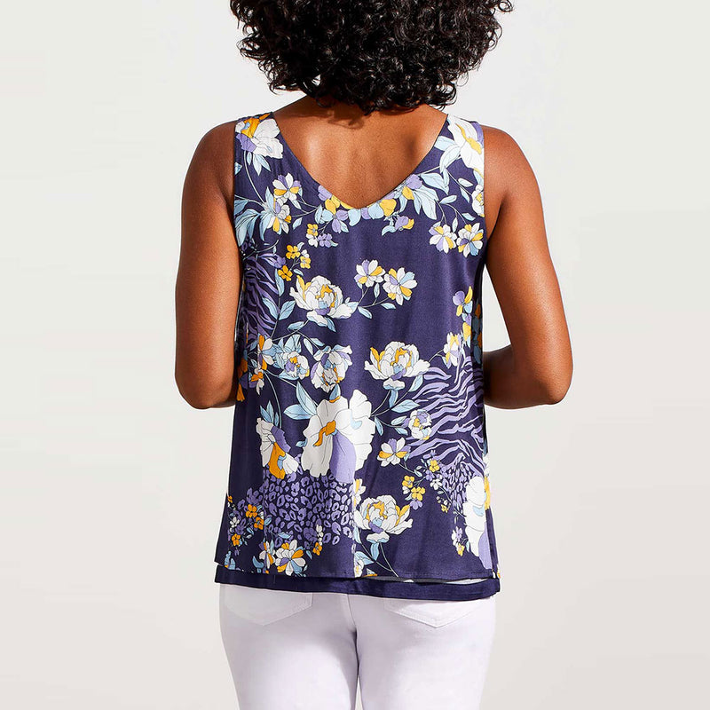 Tribal Reversible Cami Tank Top - Nautical