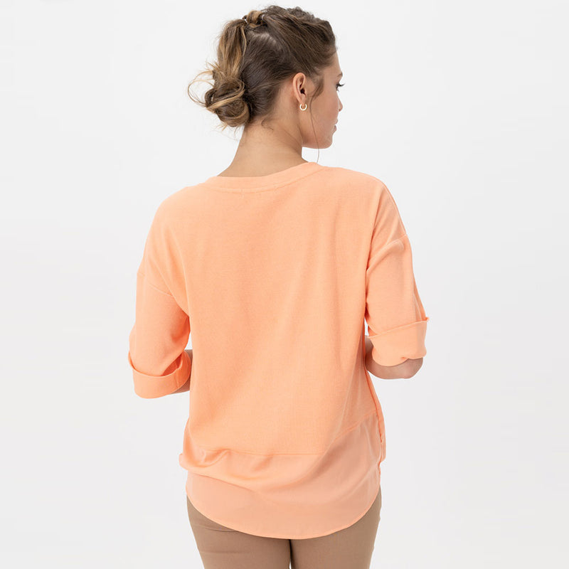 Renuar Woven Blouse - Papaya FINAL SALE