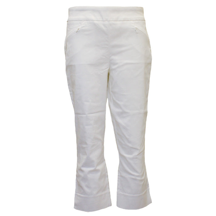 Renuar 21-Inch Pull On Capri Pant - Creme