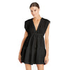 Robin Piccone Natalie Flouncy Tunic Dress Coverup - Black