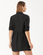 Tommy Bahama St Lucia Boyfriend Shirt Coverup - Black*