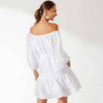 Tommy Bahama St. Lucia Off The Shoulder Tiered Dress Cover Up - White*
