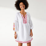 Tommy Bahama St. Lucia Tropical Embroidered Dress Cover Up - White