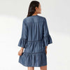 Tommy Bahama Chambray Embroidered Tier Dress Cover Up - Chambray*
