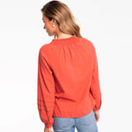 Southern Tide Womens Aubree Clip Dot Top - Mineral Red