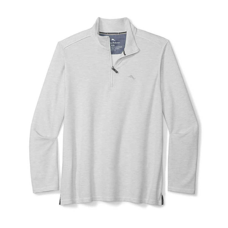 Tommy Bahama Coasta Vera Half Zip Sweatshirt - Fossil Grey