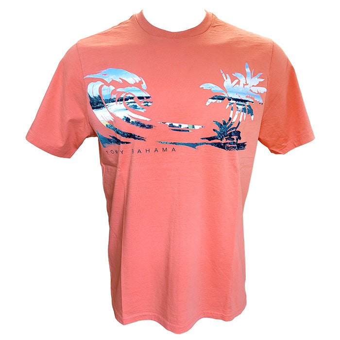 Tommy Bahama Surfside Waves T-Shirt - Light Havana