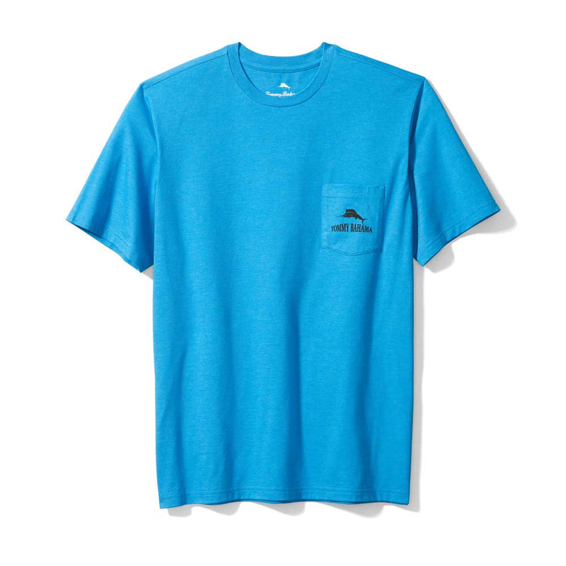 Tommy Bahama Parked In The Red Zone T-Shirt - Blue Canal Heather