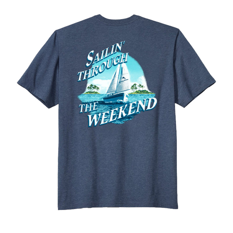 Tommy Bahama Sailin Through The Weekend T-Shirt - Navy Heather