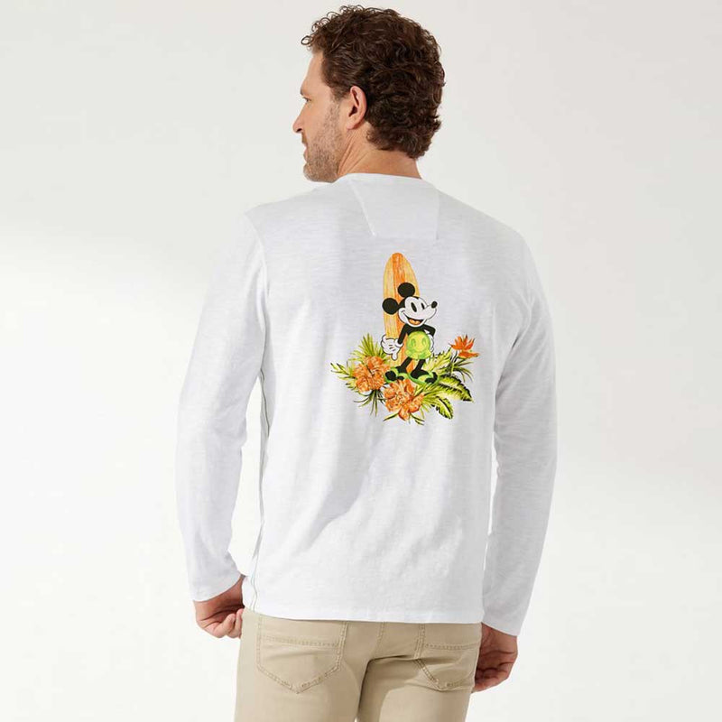 Tommy Bahama Disney Happiest Surf On Earth Lux Long Sleeve T-Shirt - White