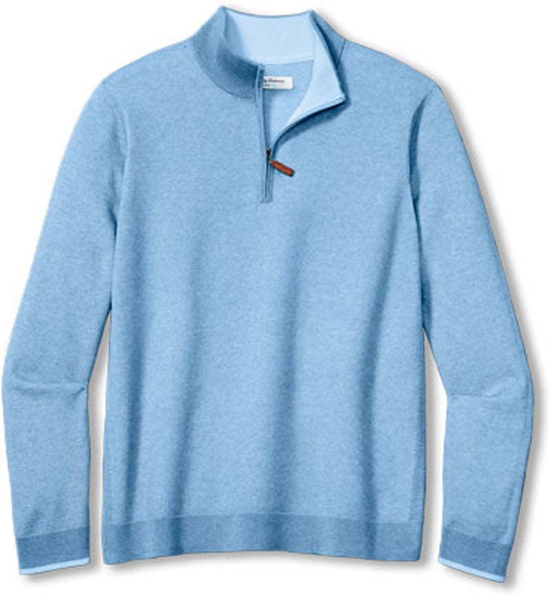 Tommy Bahama Islandzone Coolside Half Zip Sweater - Buccaneer Blue