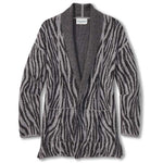 Tommy Bahama Women's Zesty Zebra Reversible Sweater Coat - Gunmetal
