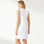 Tommy Bahama Women's Two Palms Ruffle Linen Shift Dress - White