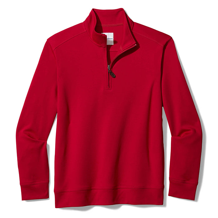 Tommy Bahama Martinique Half Zip Pullover Sweater - Chili Pepper