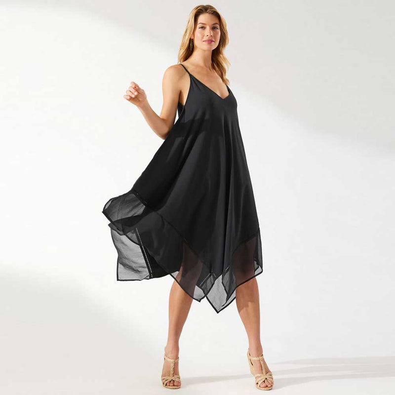 Tommy Bahama Cotton Modal Scarf Dress Cover Up - Black*