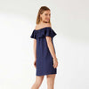 Tommy Bahama St. Lucia Off The Shoulder Ruffle Dress Cover Up - Mare Navy*