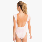 Southern Tide Womens Gingham One Piece Swimsuit - Quartz Pink
