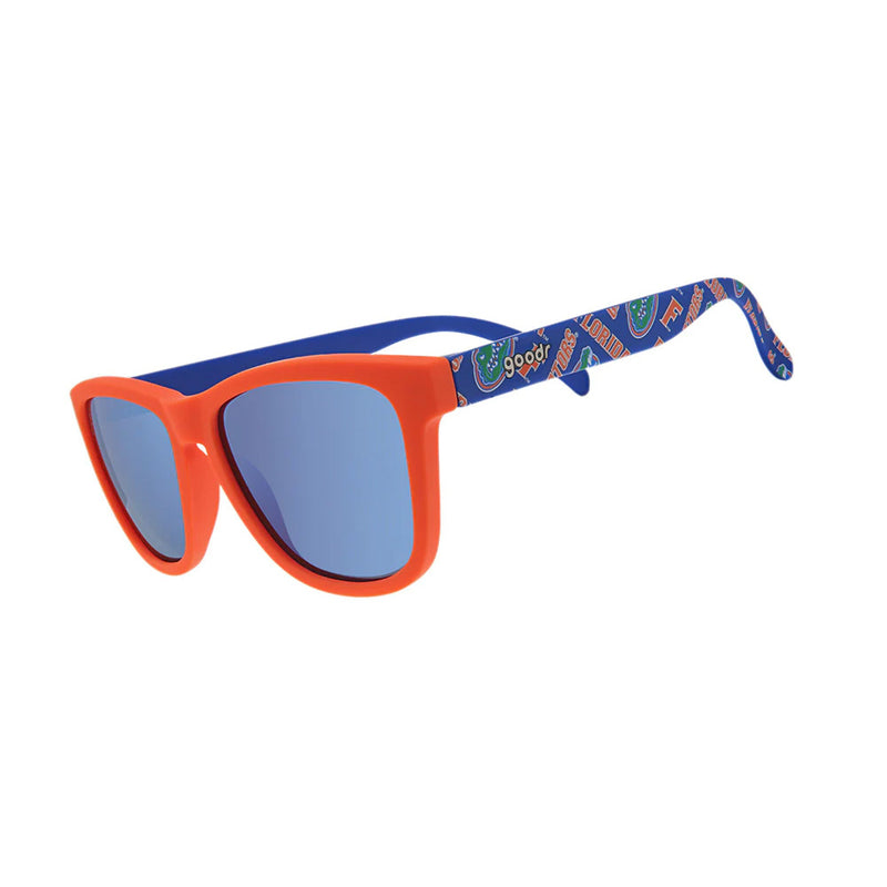 Goodr Gators Chomp Goggles Sunglasses - Orange/Blue