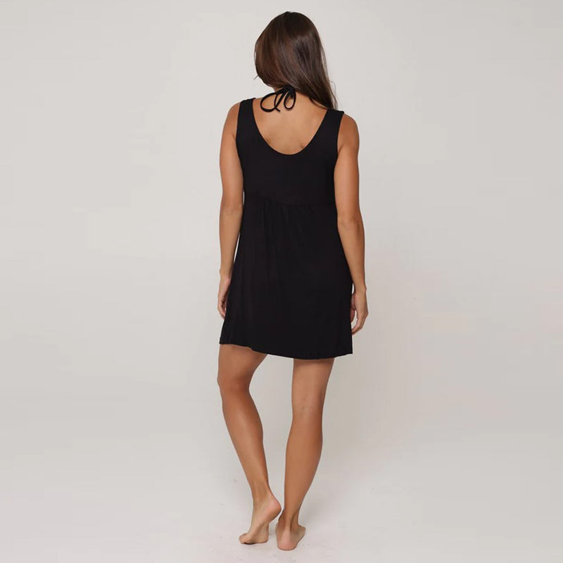 J Valdi Kira Jersey Deep Pocket Dress Cover Up - Black
