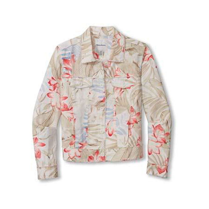 Tommy Bahama Women's Delicate Flora Linen Jacket - White